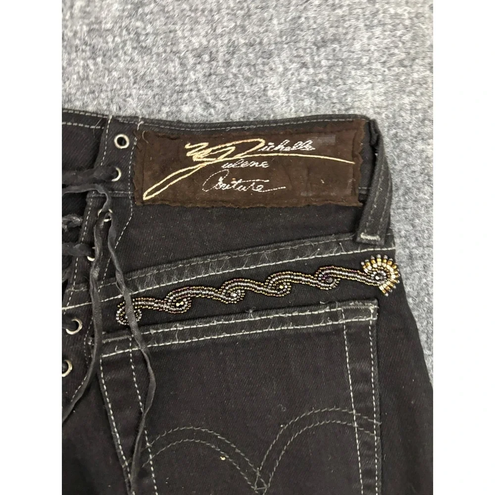 Western Couture Michelle Julene OOAK Jeans‎ Mother of Pearl Beaded Horsehair 29